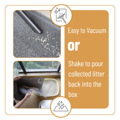 Mr. Pen large cat litter mat pvc-soft-texture is easy to wipe clean.