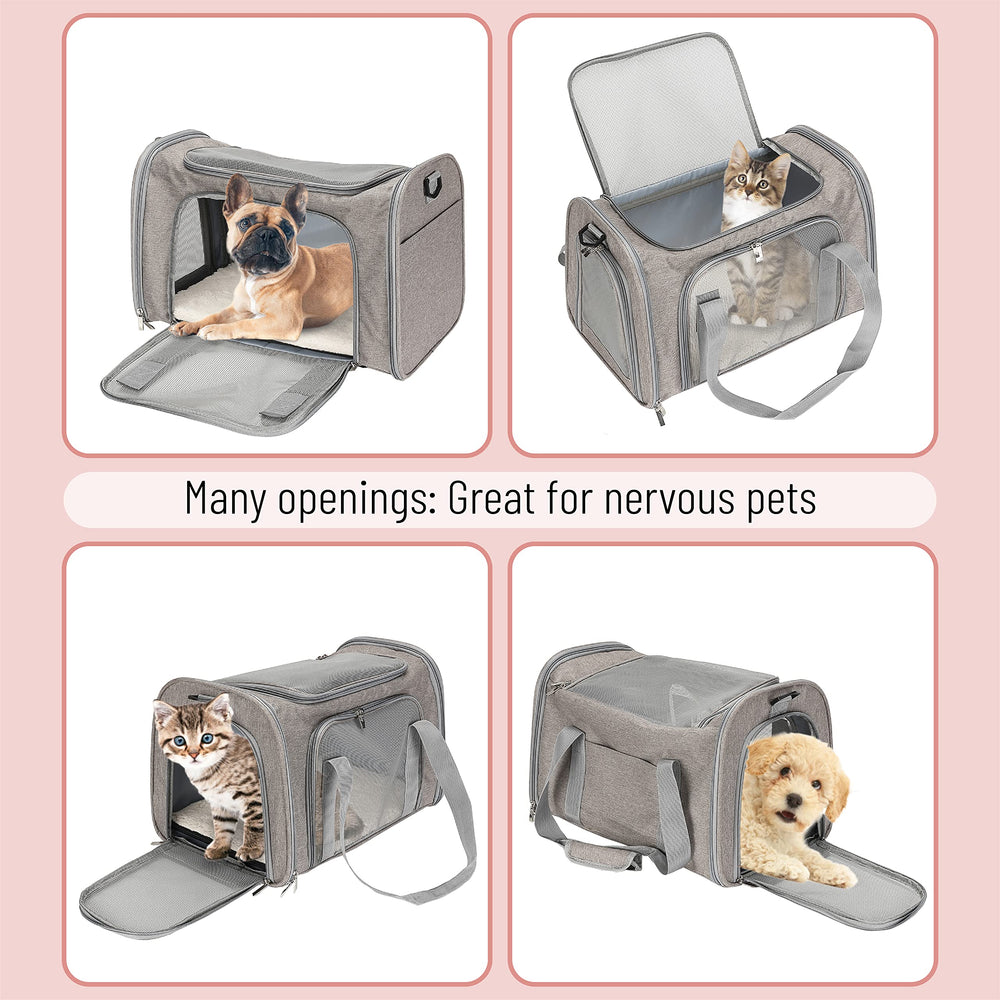 Mr. Pen pet carrier ventilated design promotes airflow and pet awareness.