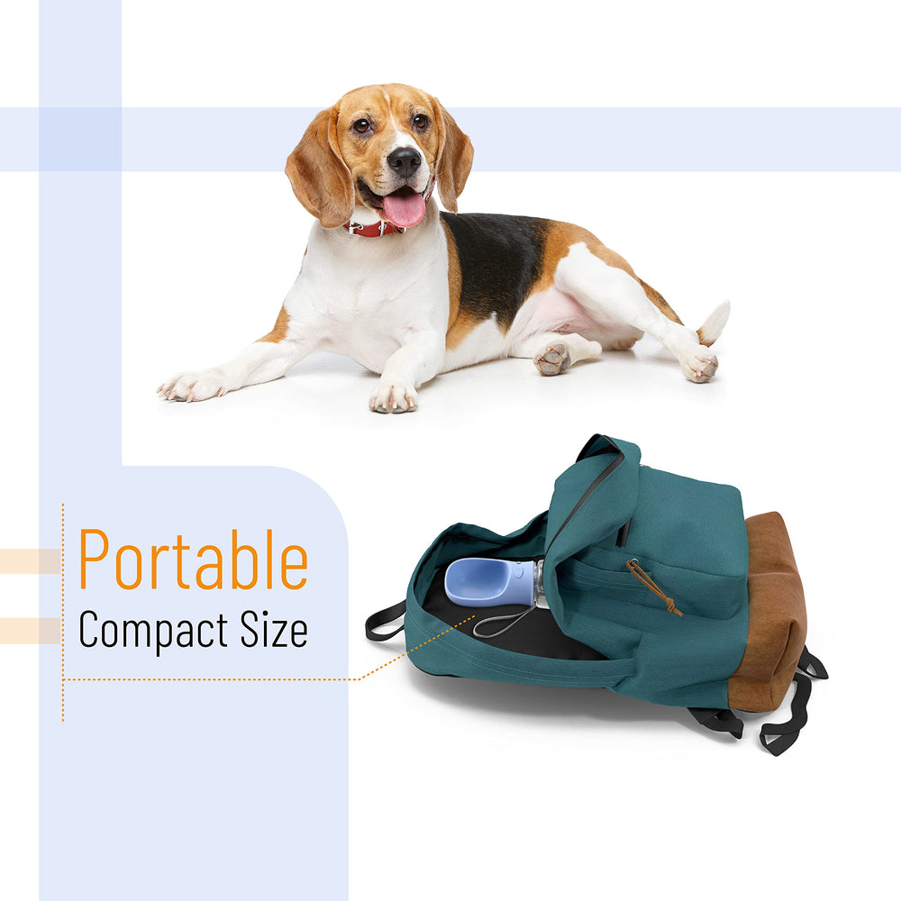 Mr. Pen dispenser helps dogs drink conveniently during outdoor adventures.
