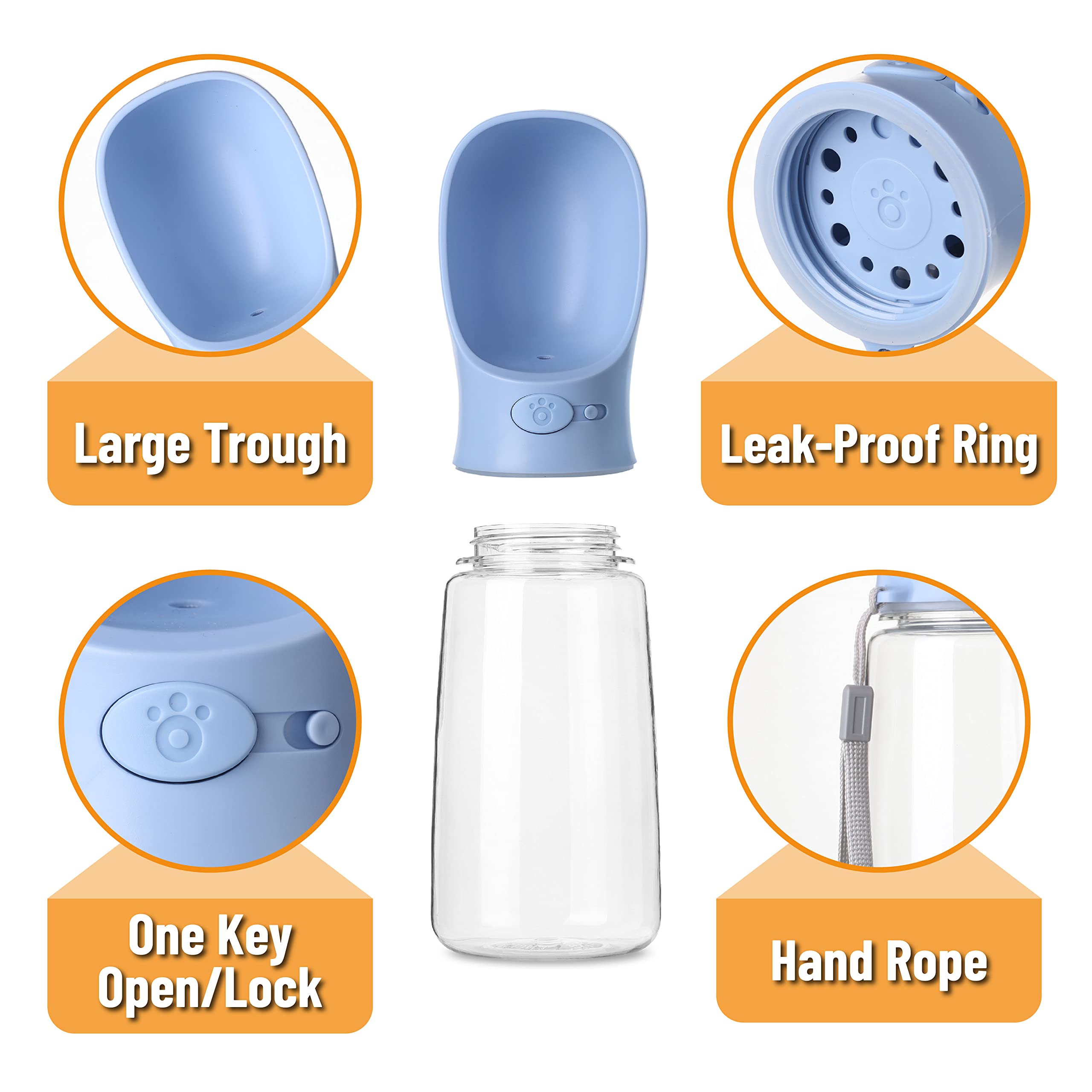 Mr. Pen 19oz bottle uses food-grade material for safe water storage.