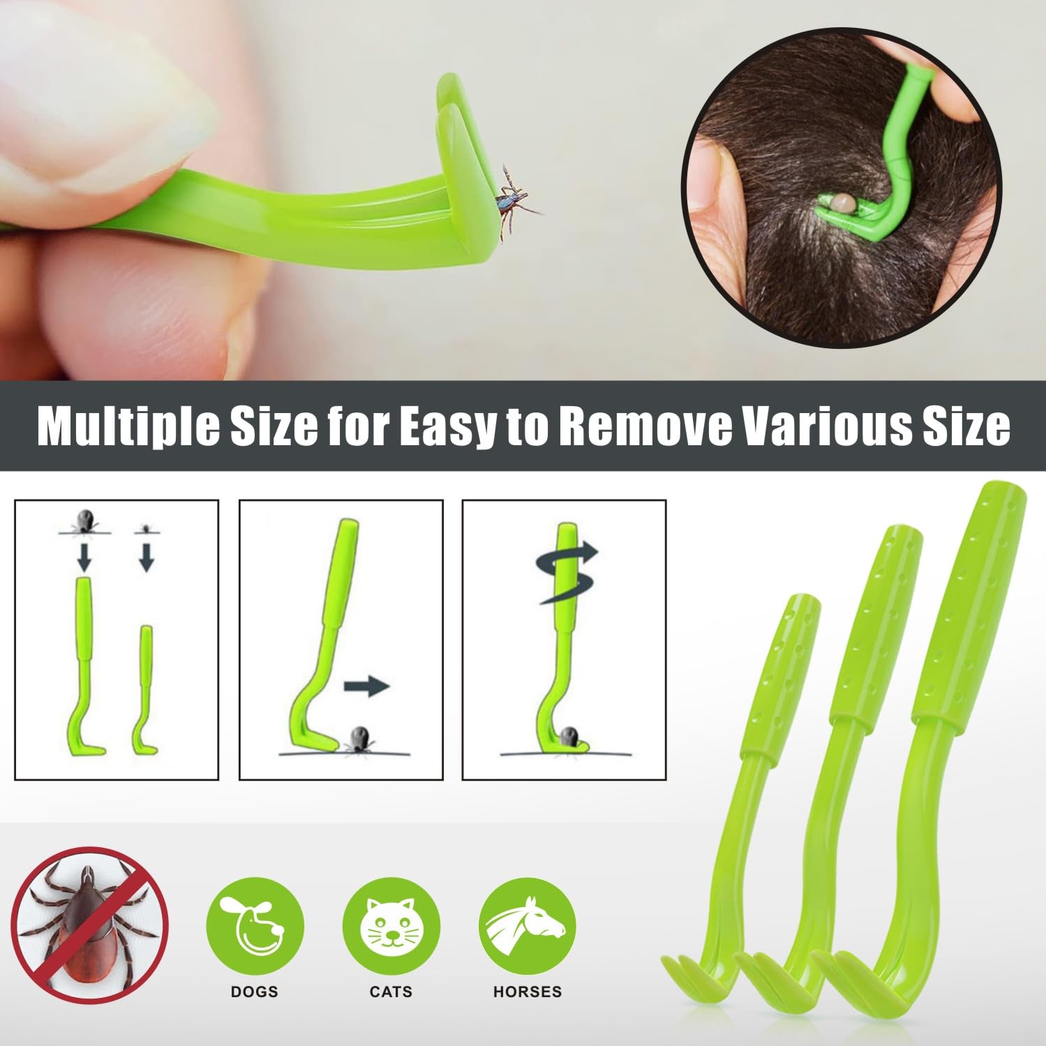 Mrcopetal tick remover pen, simple push-button design for quick tick release.