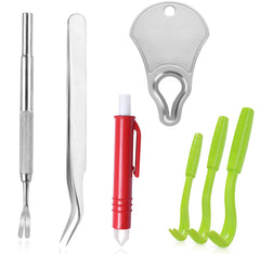 Mrcopetal tick remover tool kit four-types, portable for fast, safe tick removal on pets.