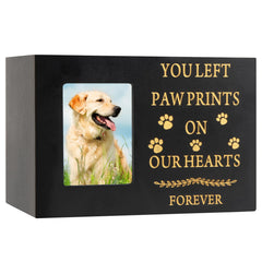MROUEN pet urn wooden frame front view with photo keepsake display