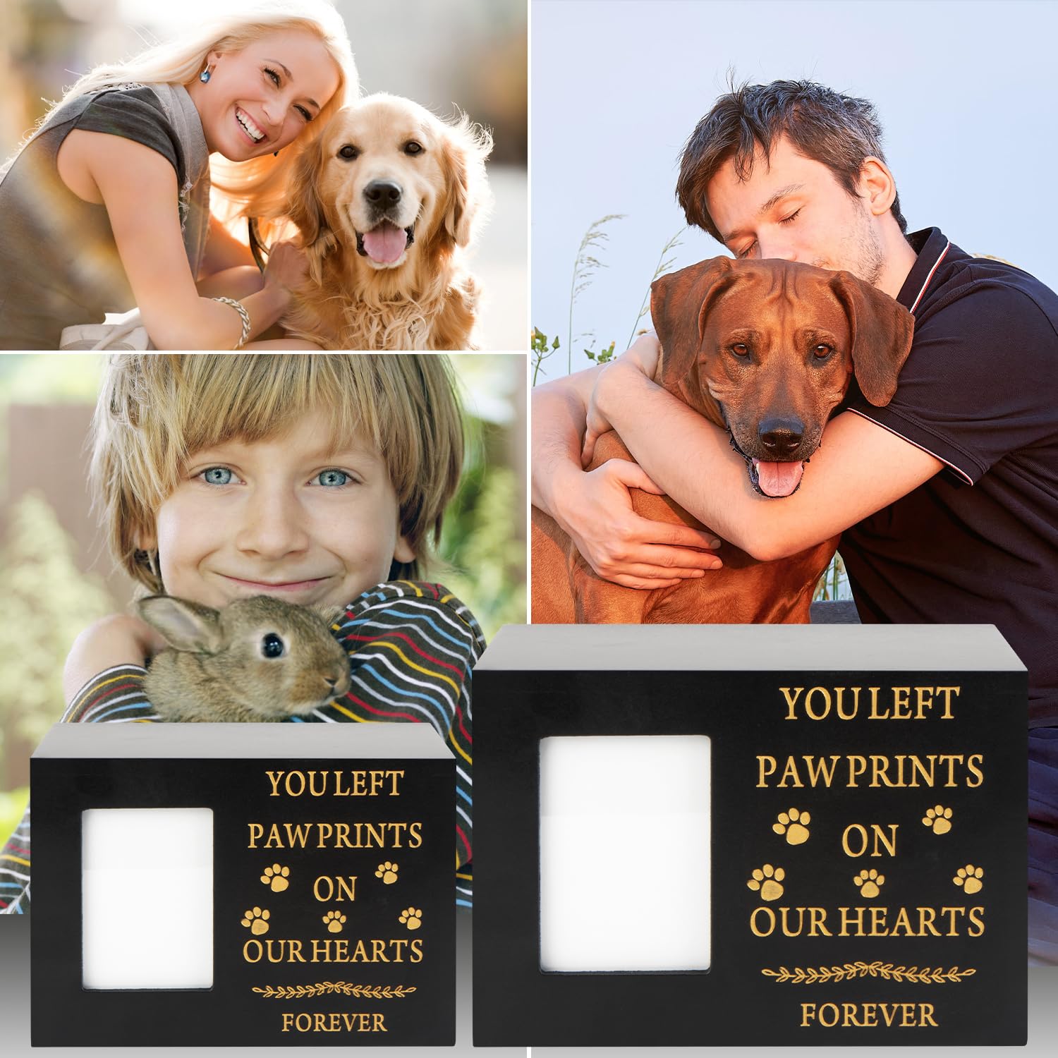 MROUEN pet urn wooden frame in living room display for peaceful remembrance