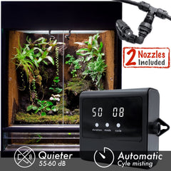 MRREPTILE Reptile Mister MS100 adjustable misting range for customizable humidity.