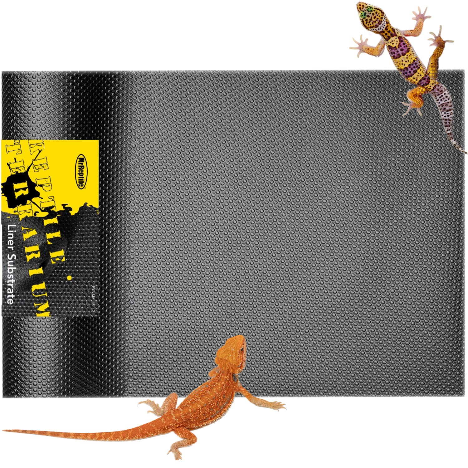 MRREPTILE reptile substrate mat front view shows soft bed for bearded dragon comfort