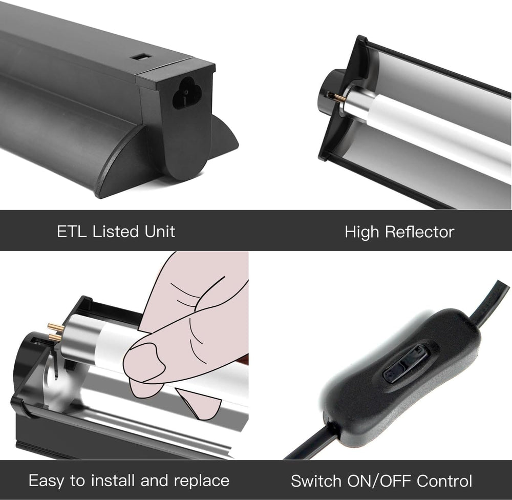 MRREPTILE T8 strip-light-compatible UVB bulb image reflecting easy integration.