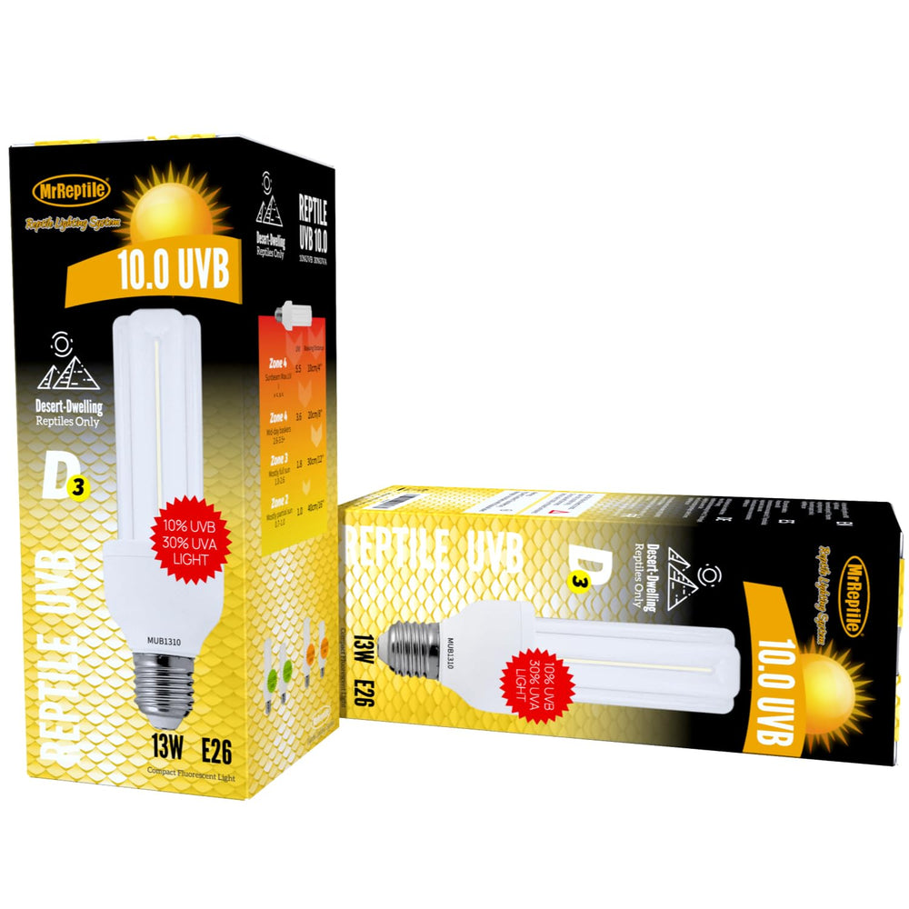 MRREPTILE UVB Reptile Light suitable for vertical or horizontal installation