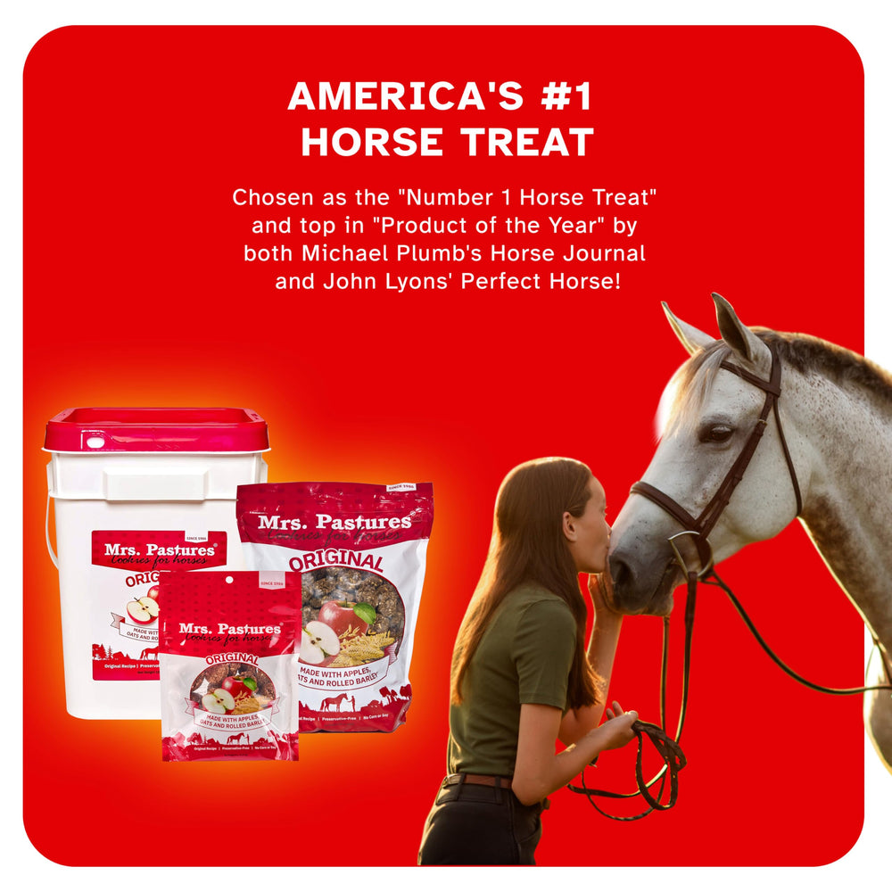 Mrs. Pastures low-sugar treats in hand suggest a mindful option.