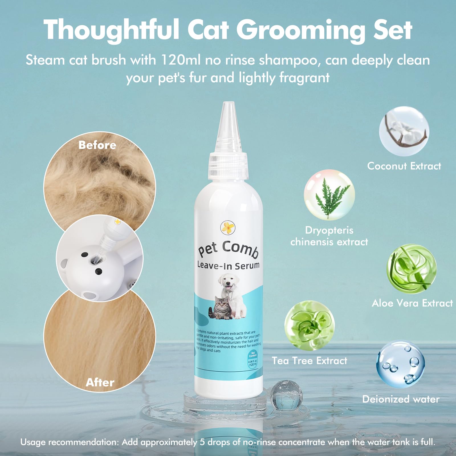 MRSDAYU 2-gear spray modes tailor cleansing to pet sensitivity