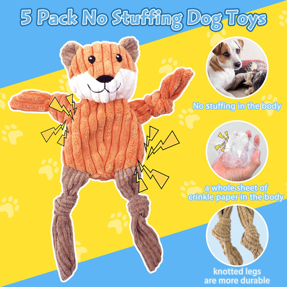 MRSOHRET fox dog toy with squeaker for interactive fun and stimulation.