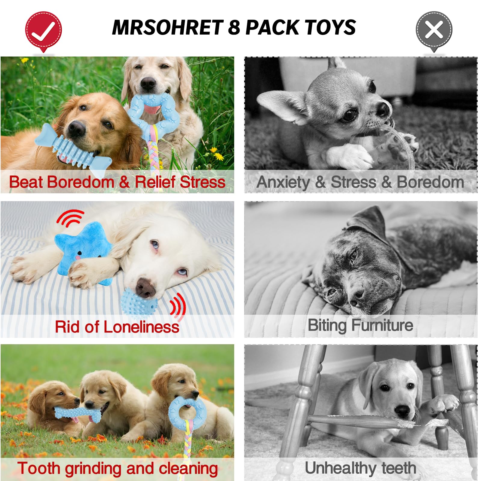 MRSOHRET cotton-rope rubber toy closeup highlights durable chew surface.