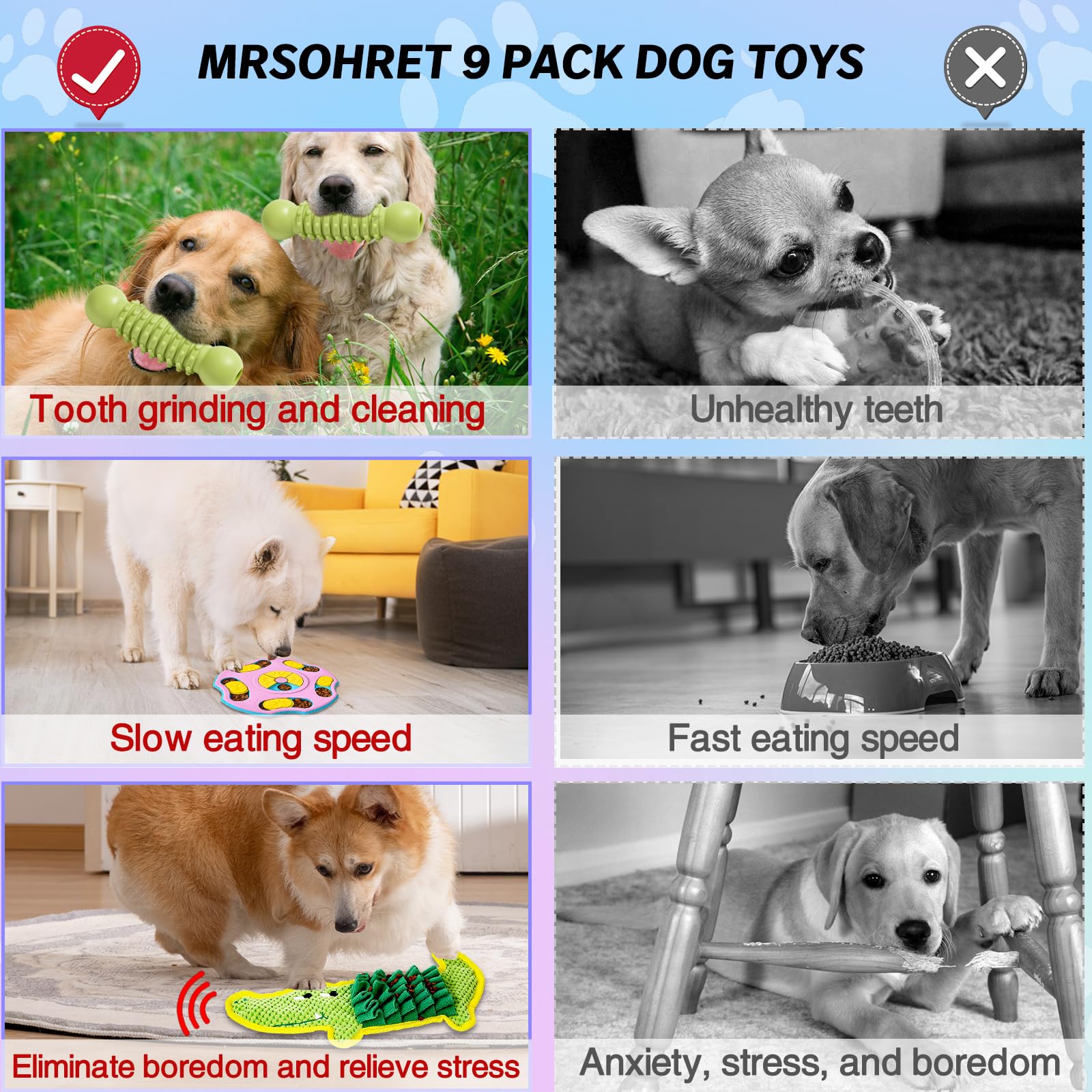 MRSOHRET dog cleaning brush for convenient grooming and brushing sessions.