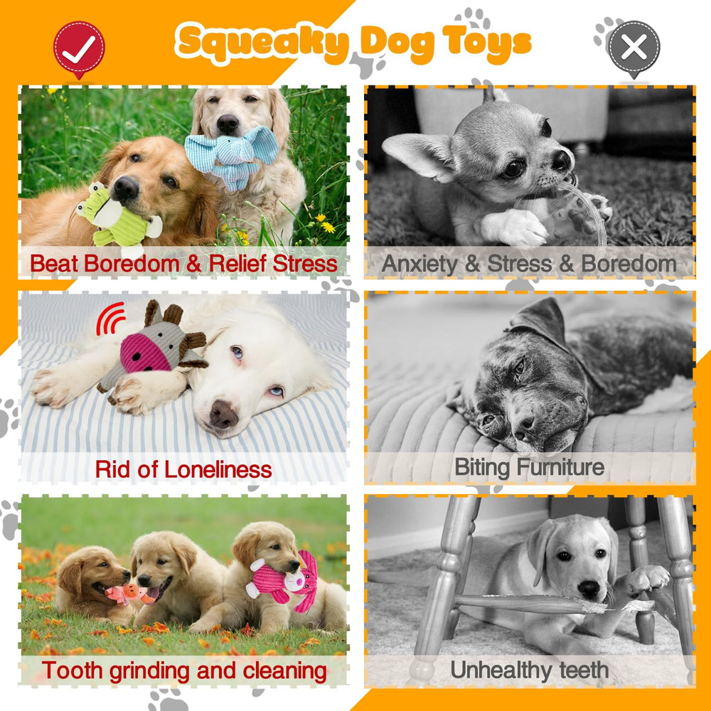 MRSOHRET elephants squeaky dog toy encourages chewing and longer play sessions