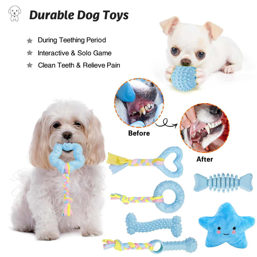 MRSOHRET plush squeaky dog toy blue offers soft cuddles with engaging sound.