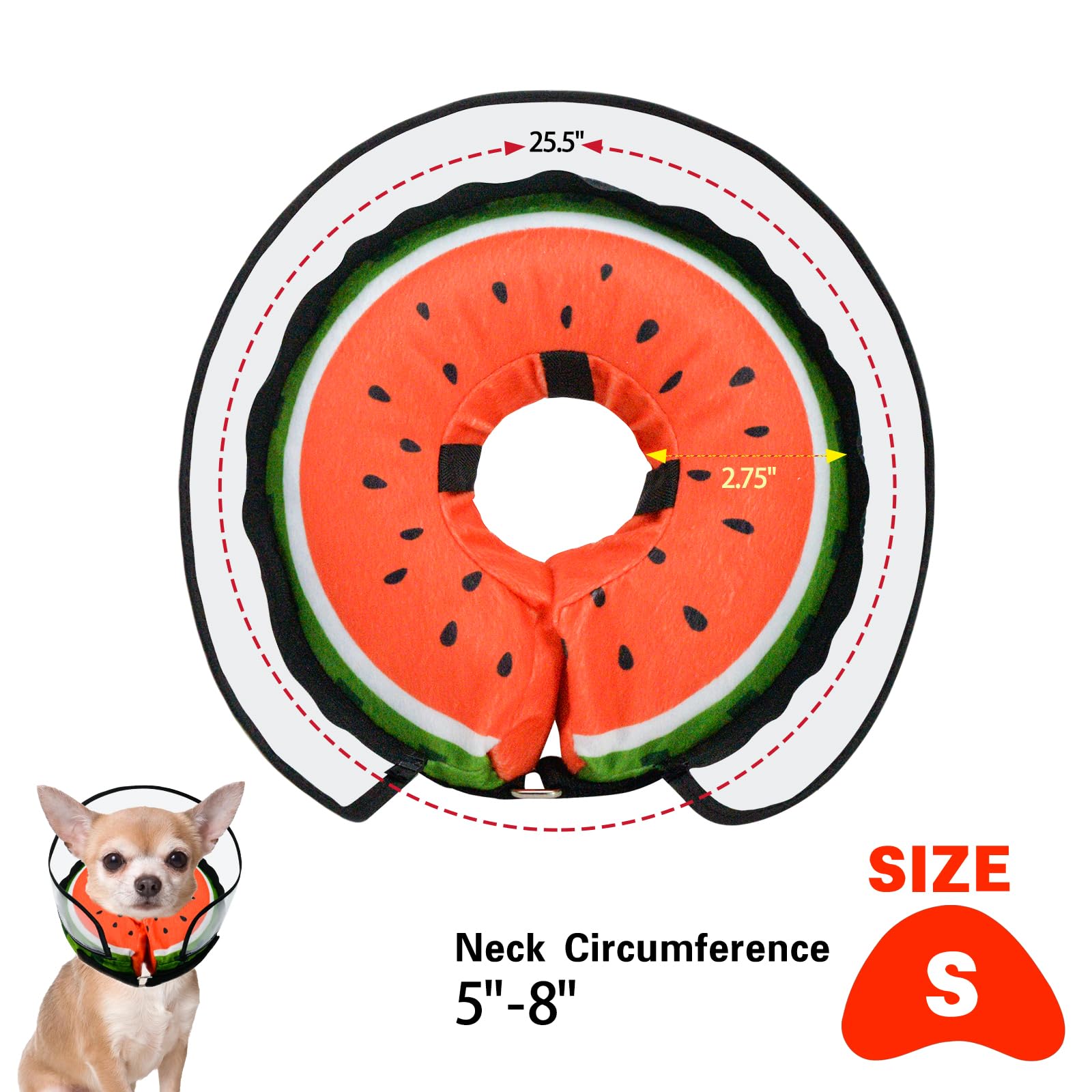MRSOHRET watermelon collar doubles as a small travel pillow for pets