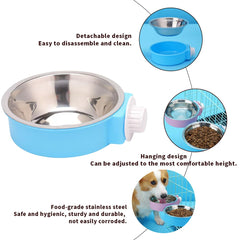 MRSXXNTY food and water bowls assembly shows practical 2-in-1 design.