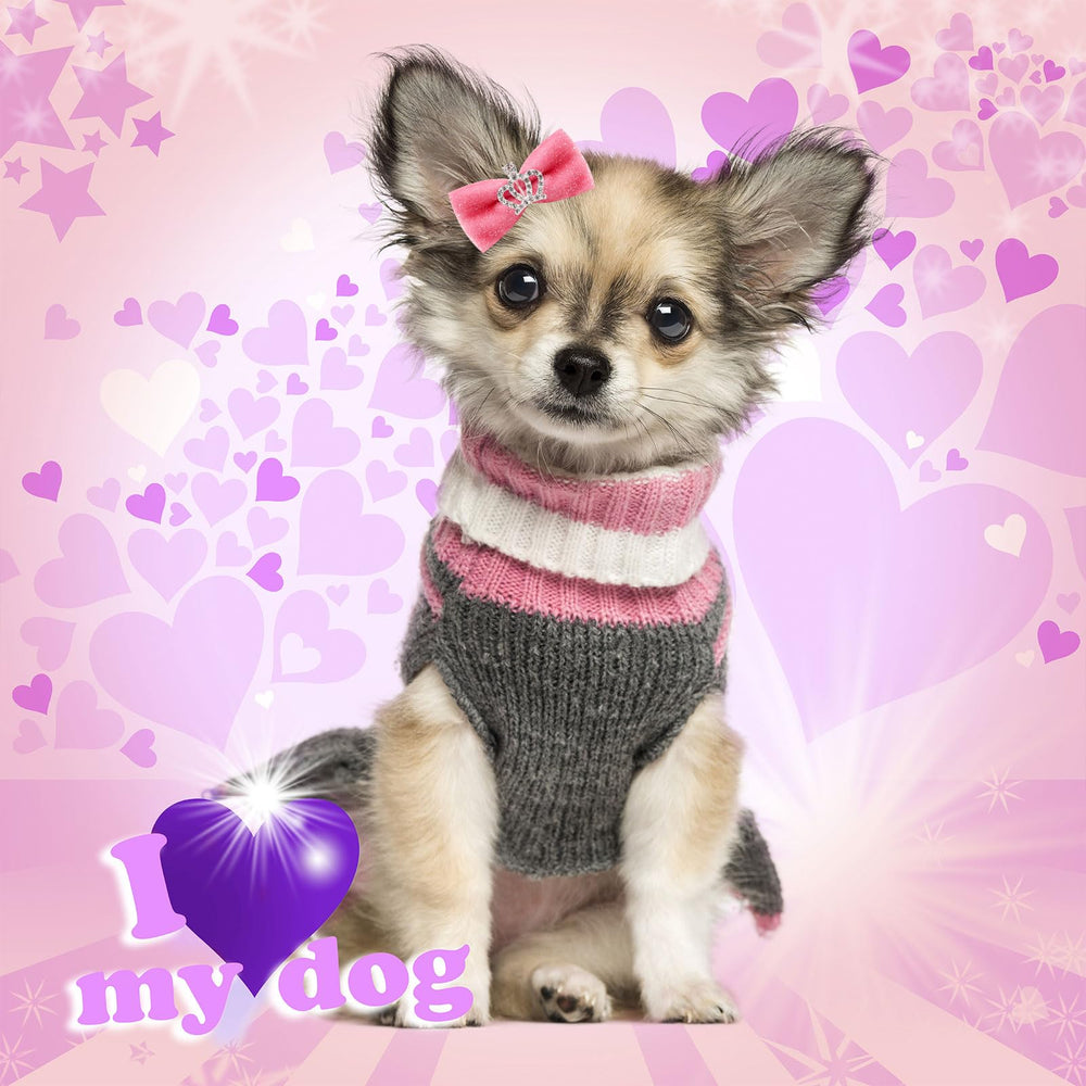 Mruq pet color variety bows in pink red black green enhance daily style
