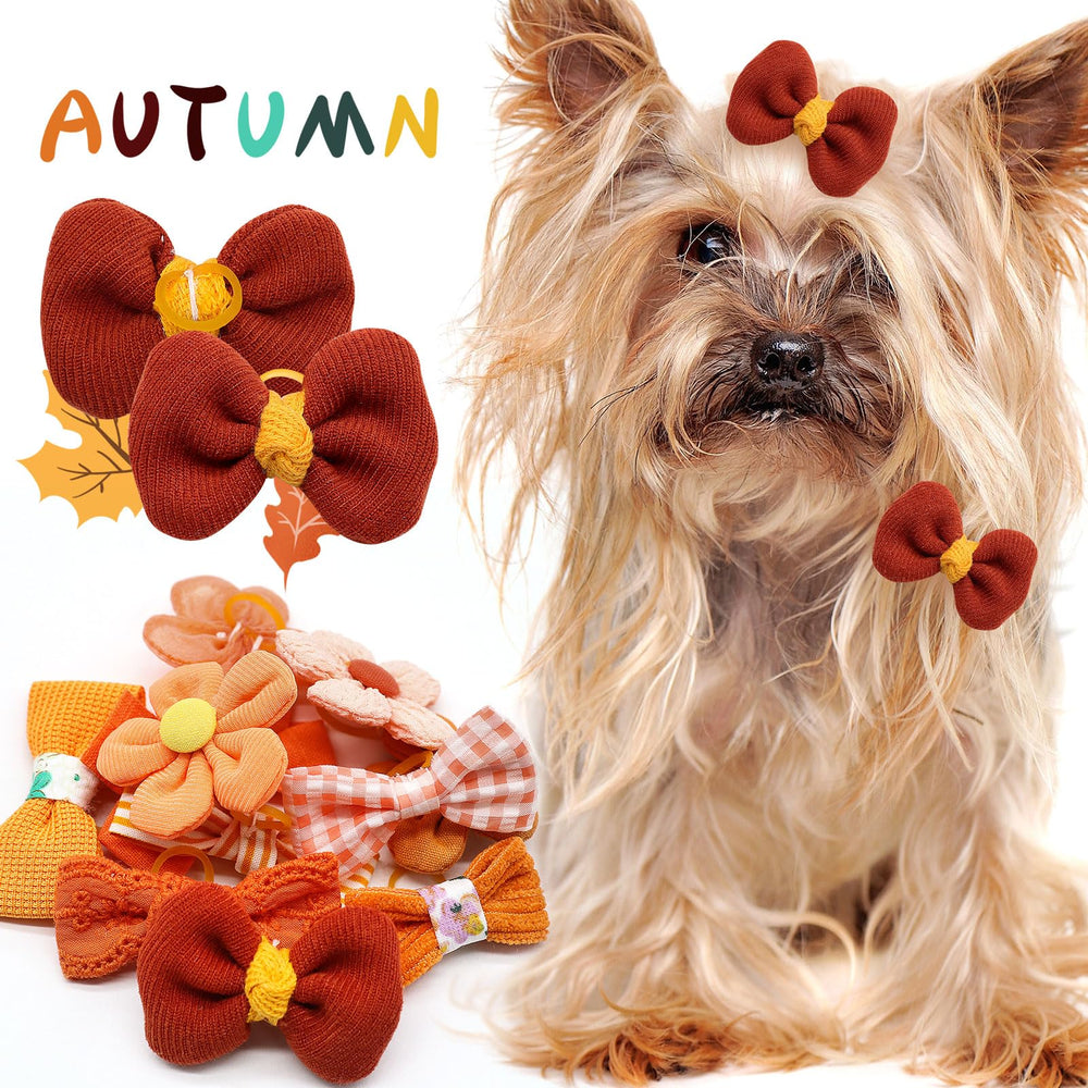 Mruq pet daily-use puppy bows simplify quick styling