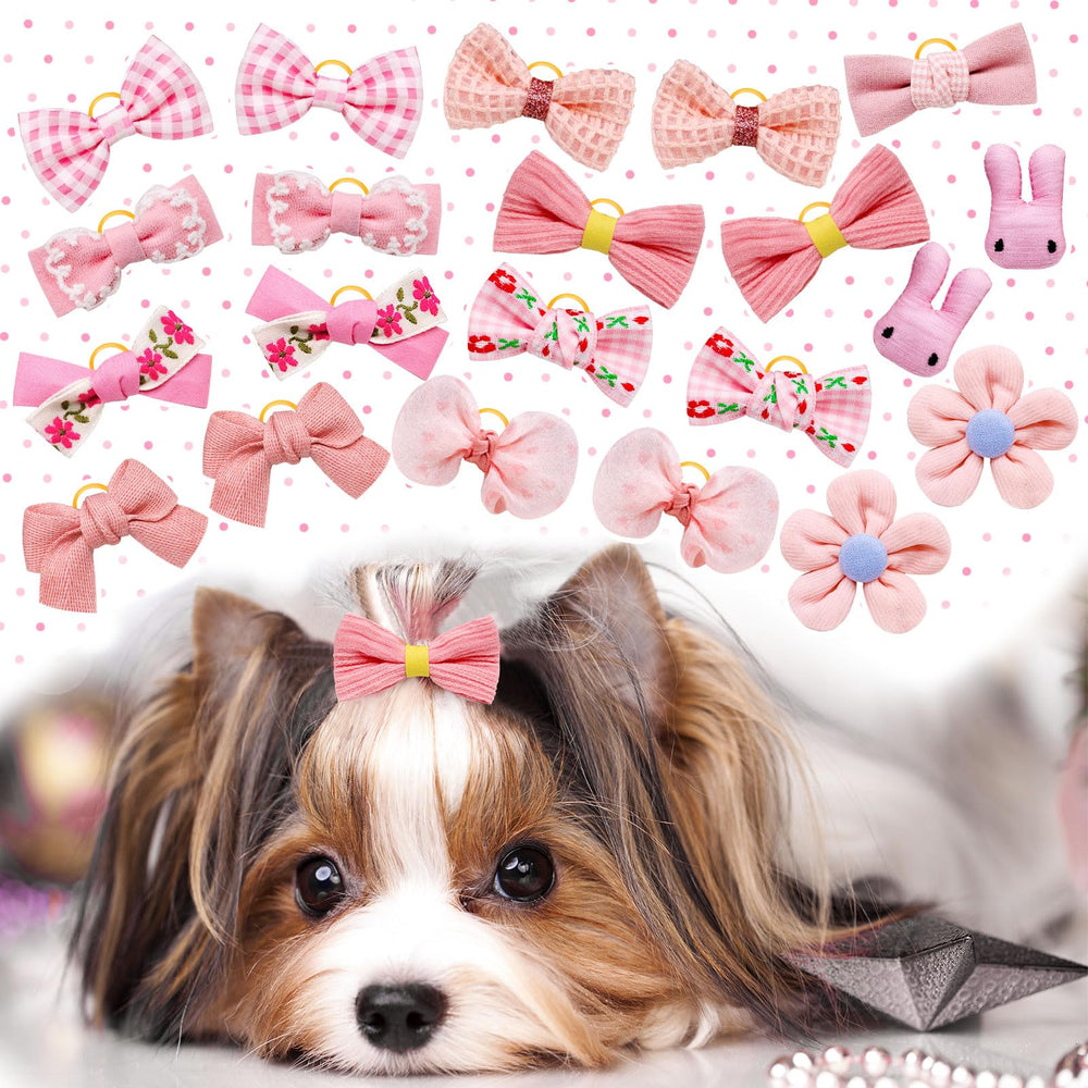 Mruq Pet bows suitable for parties, photos, and daily dress-up
