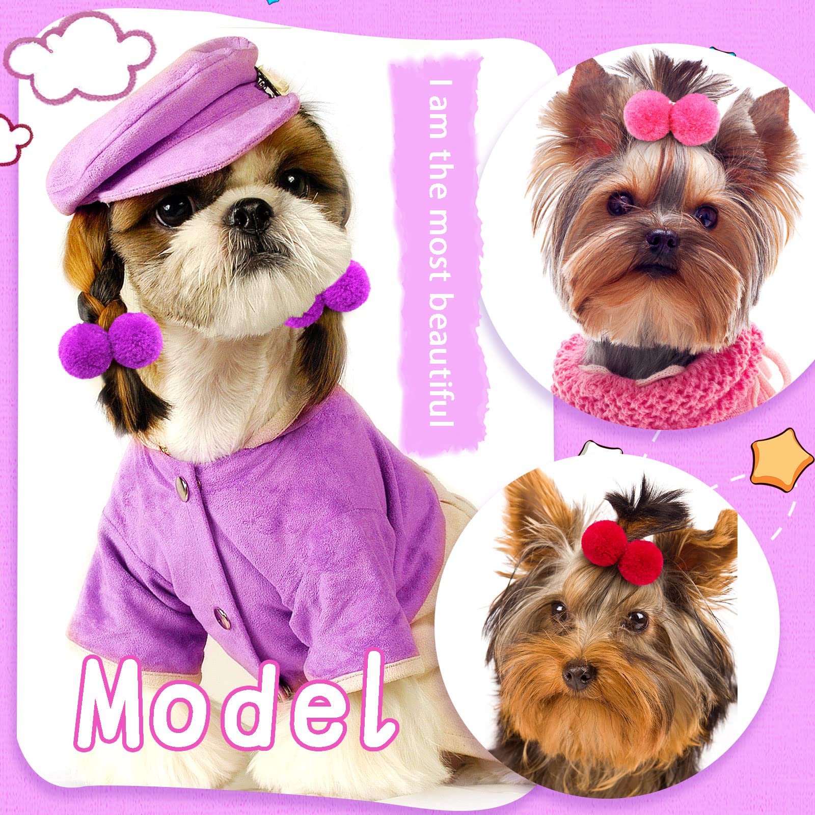 Mruq pet durable soft ribbon bows resist fraying in daily wear.