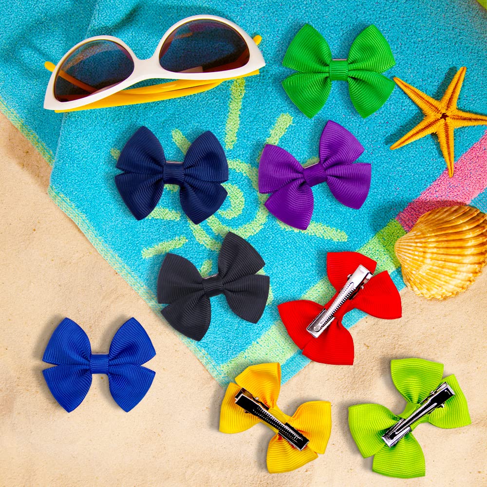 Mruq pet handmade dog bows in vibrant colors for adorable styling.