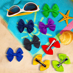 Mruq pet handmade dog bows in vibrant colors for adorable styling.
