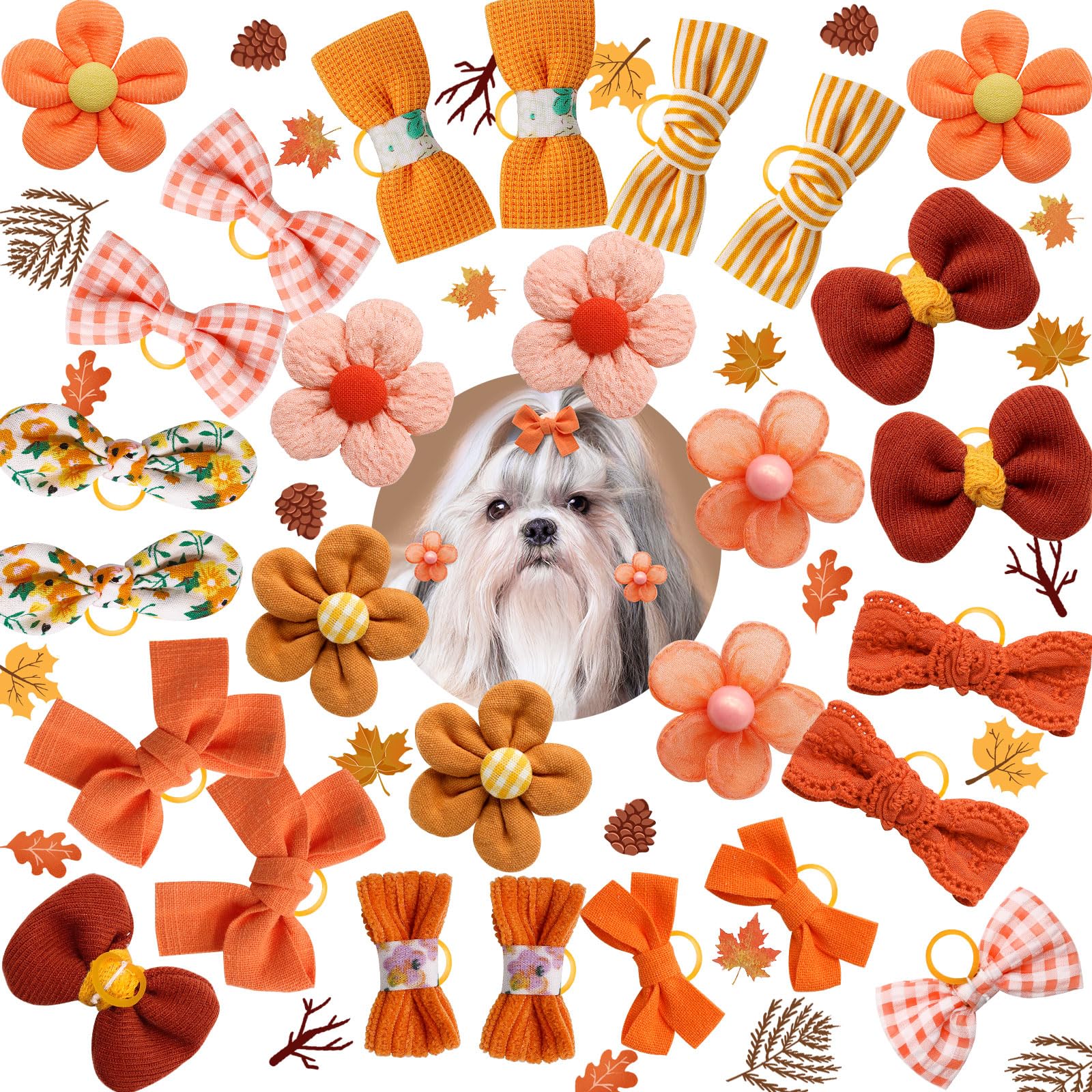 Mruq pet holiday wedding party bows enhance festive photos