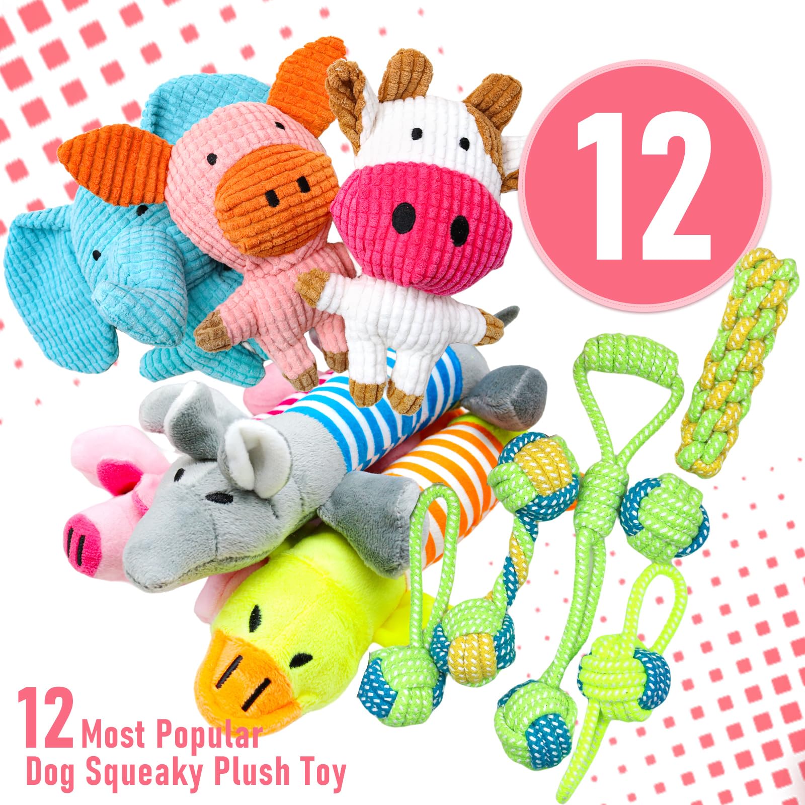 Mruq pet rope dog toy designed for tugging and chewing play durability
