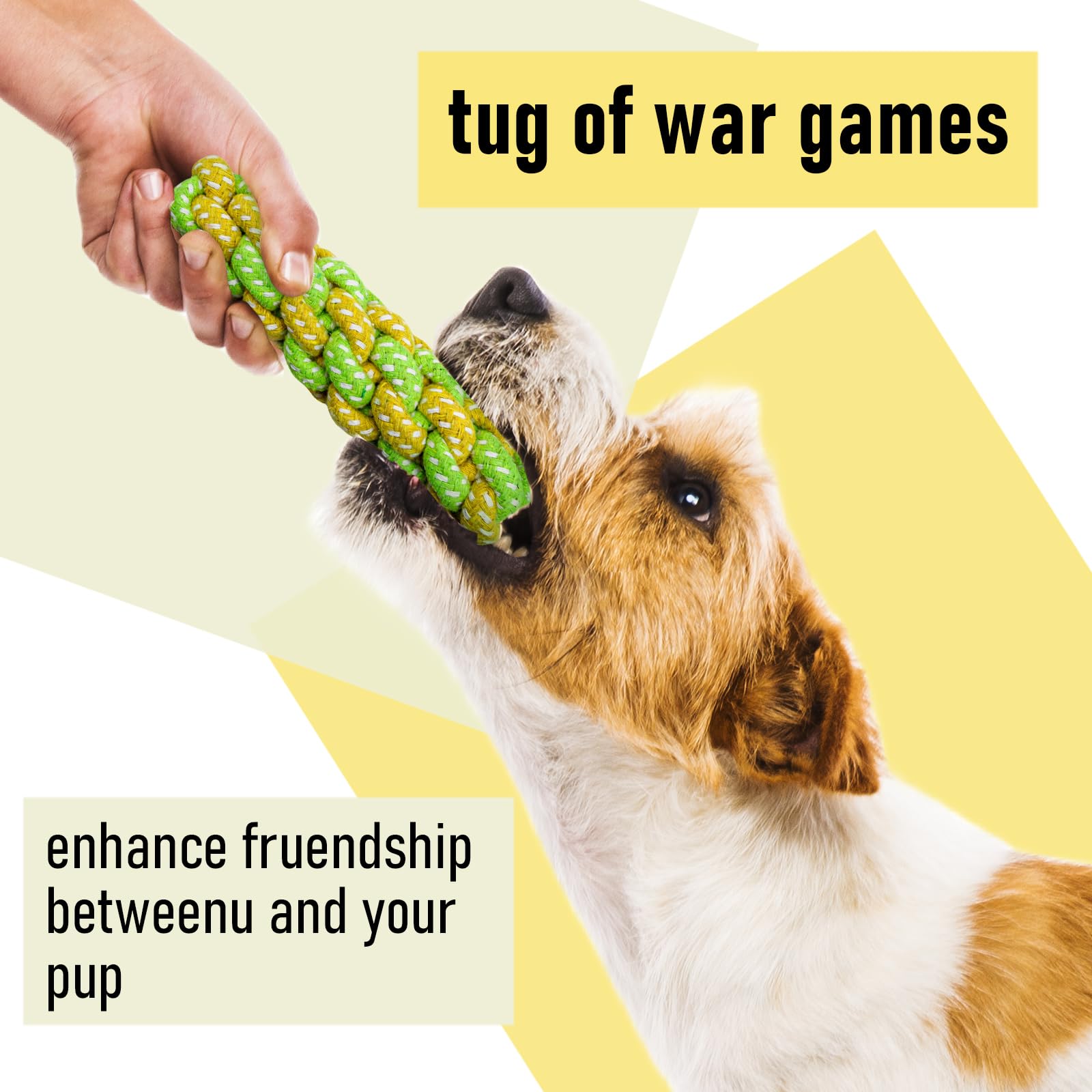 Mruq pet small-dog teething toy set soothes gums and encourages chewing