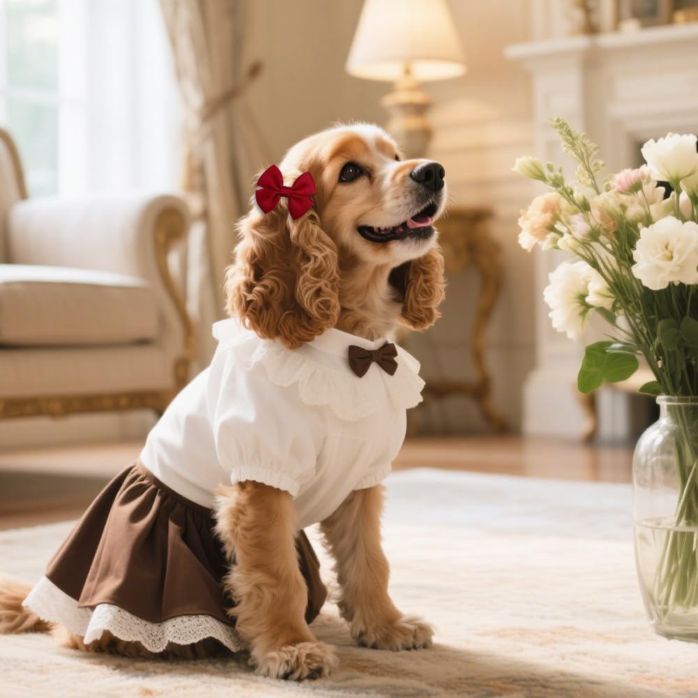 Mruq pet bows sized for small and medium dogs with secure clips.