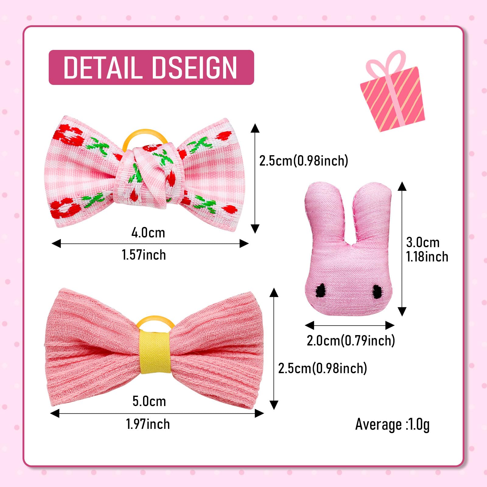 Mruq Pet soft lace bows gentle on fur during wear