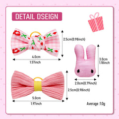 Mruq Pet soft lace bows gentle on fur during wear