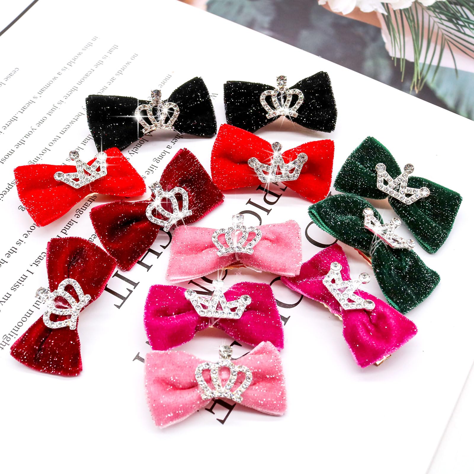 Mruq pet yorkie bow styling suitable for weddings or parties