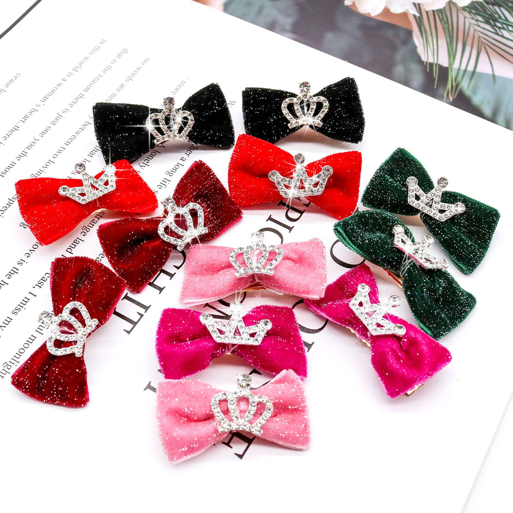 Mruq pet yorkie bow styling suitable for weddings or parties