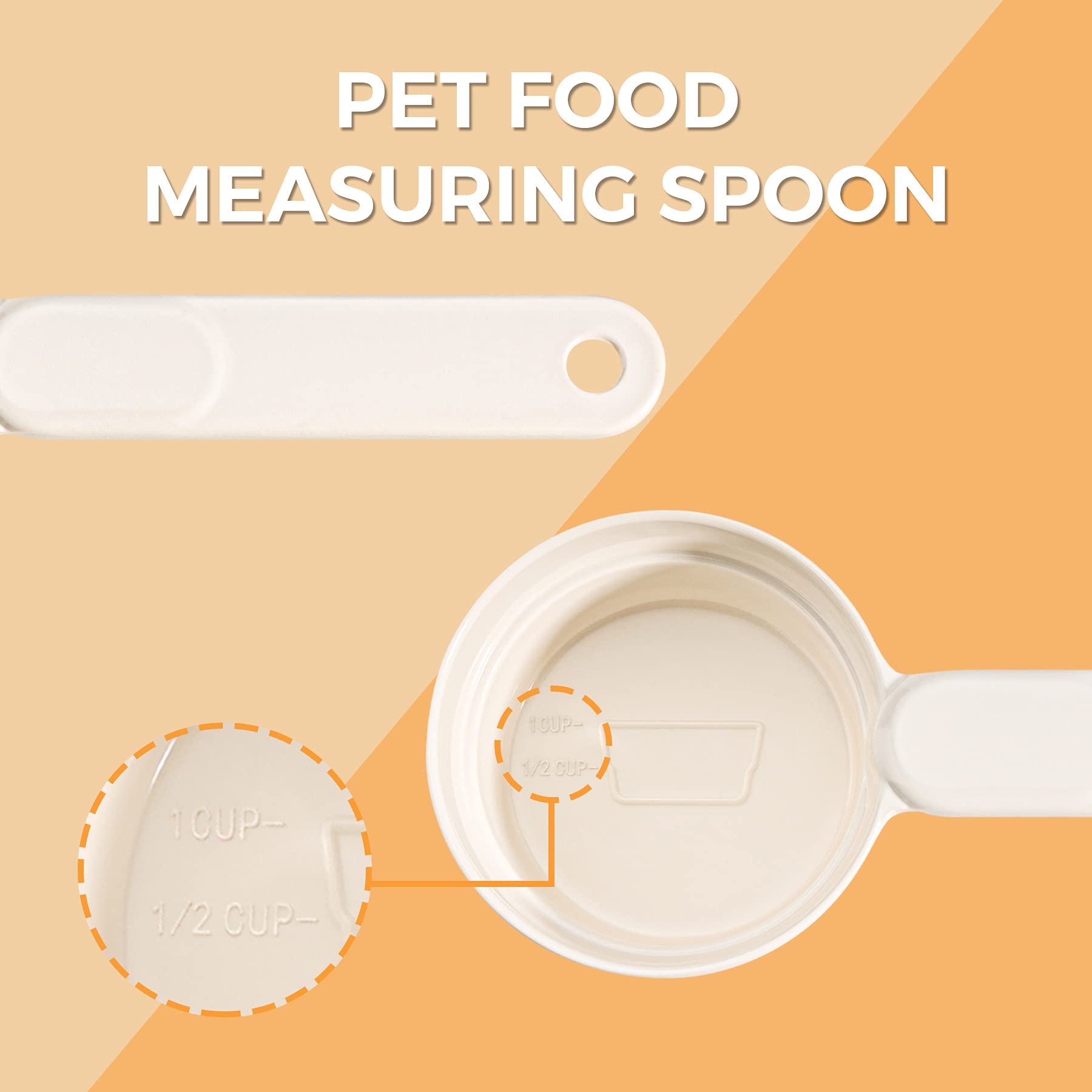 MSBC 1-cup measuring scoop with visible capacity marks for precise portions.