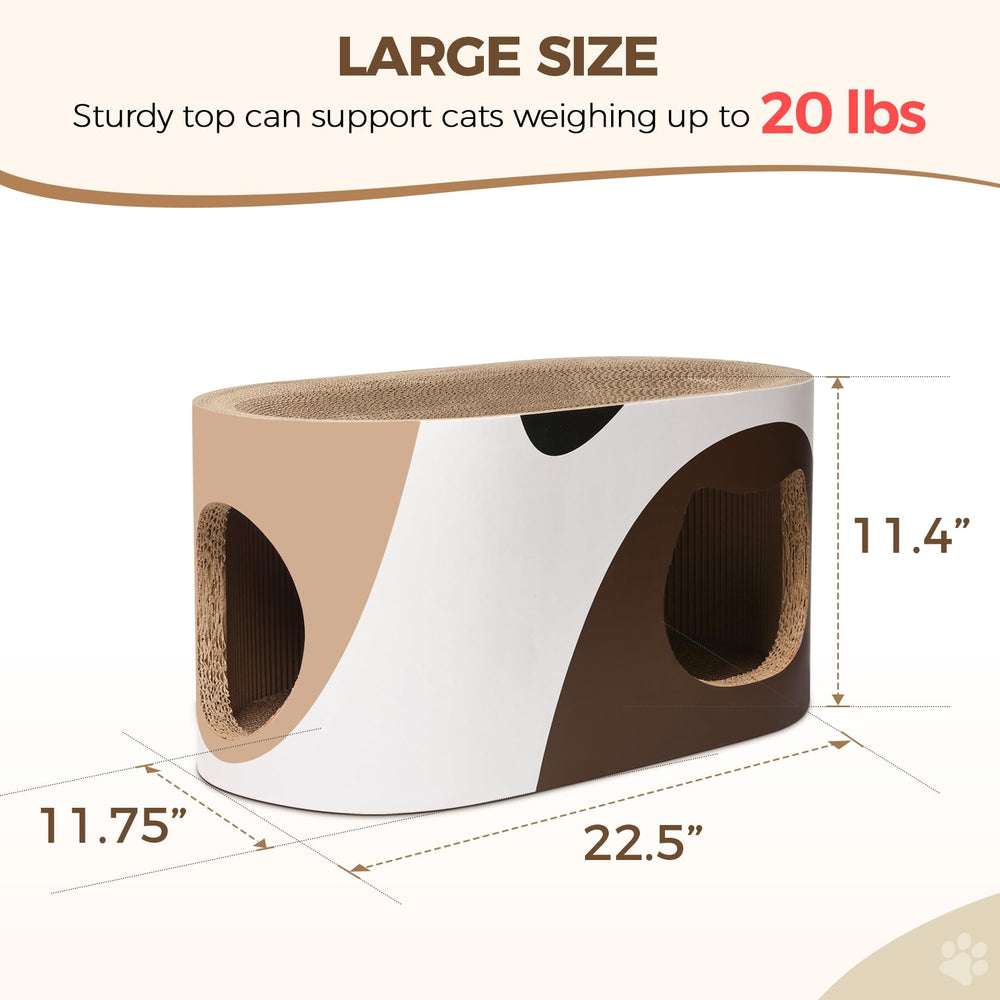 MSBC Big Cat Scratcher Lounge hiding house offers private space for play and rest.