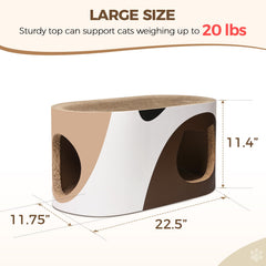 MSBC Big Cat Scratcher Lounge hiding house offers private space for play and rest.
