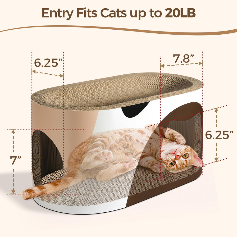 MSBC Big Cat Scratcher Lounge material close-up shows recycled cardboard and safe glue.