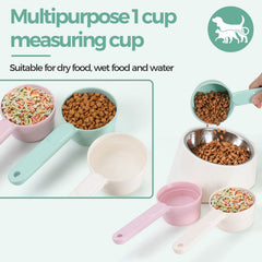 MSBC melamine dog food scoop long-handle image highlights easy access.