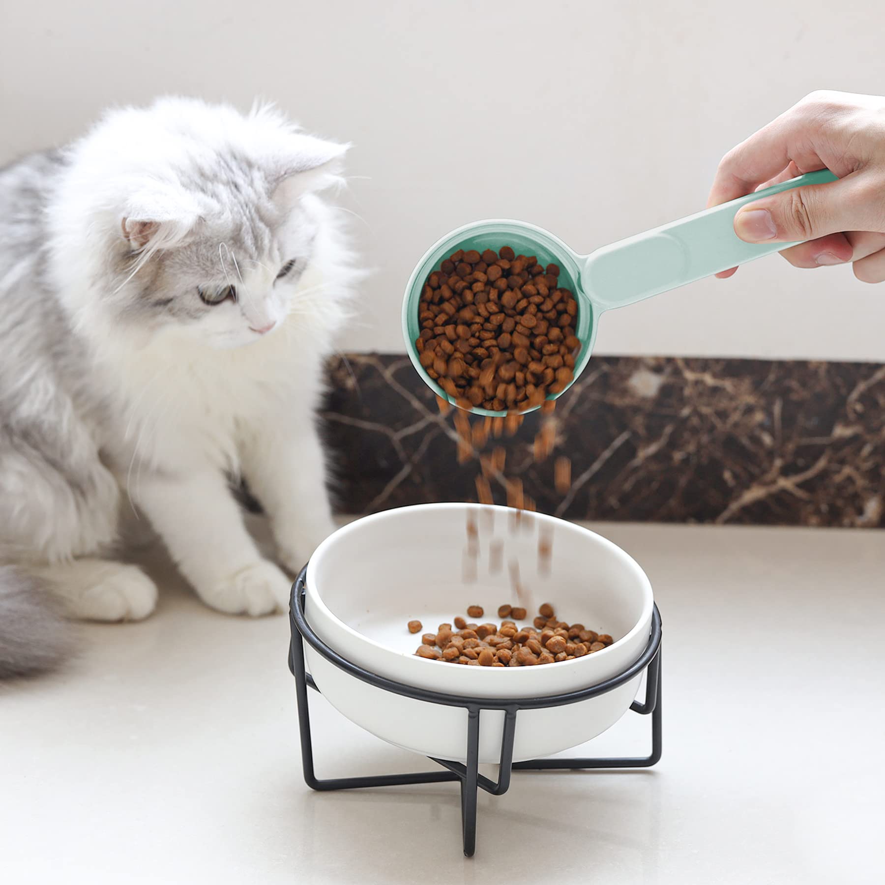 MSBC melamine dog food scoop multi-purpose-use photo captures all-in-one measuring tool.