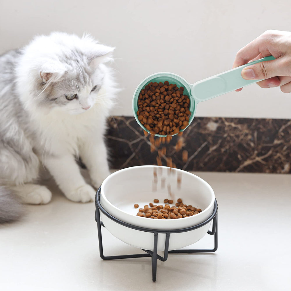 MSBC melamine dog food scoop multi-purpose-use photo captures all-in-one measuring tool.