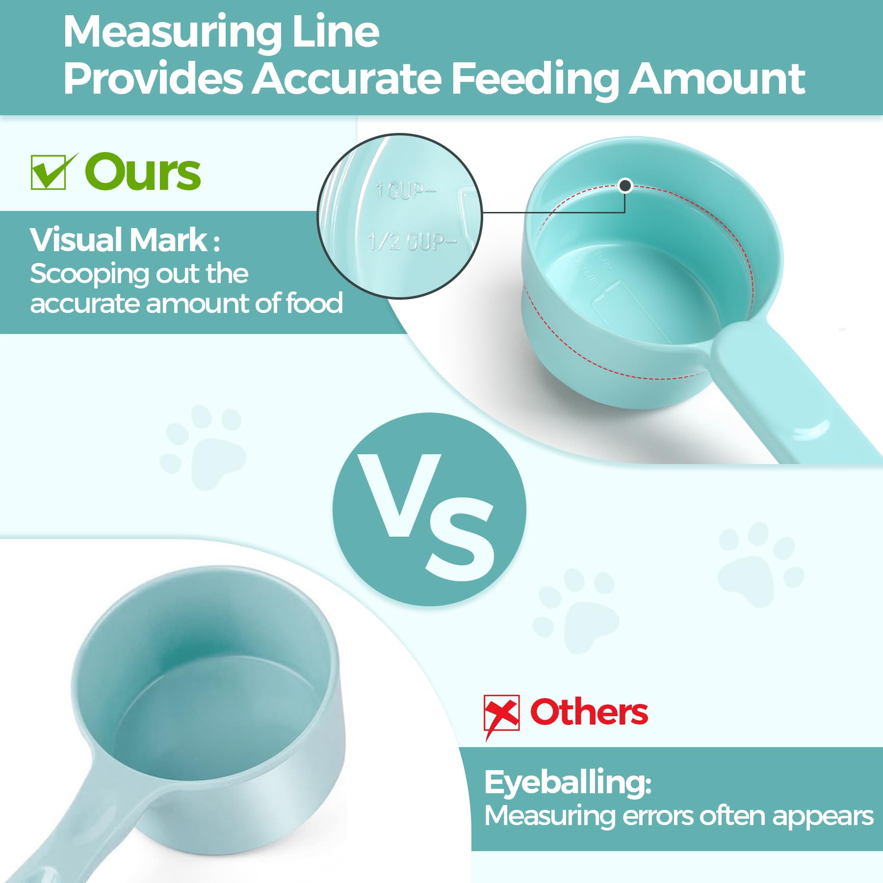 MSBC melamine scoop ideal for dogs, cats, rabbits, and ferrets feeding.