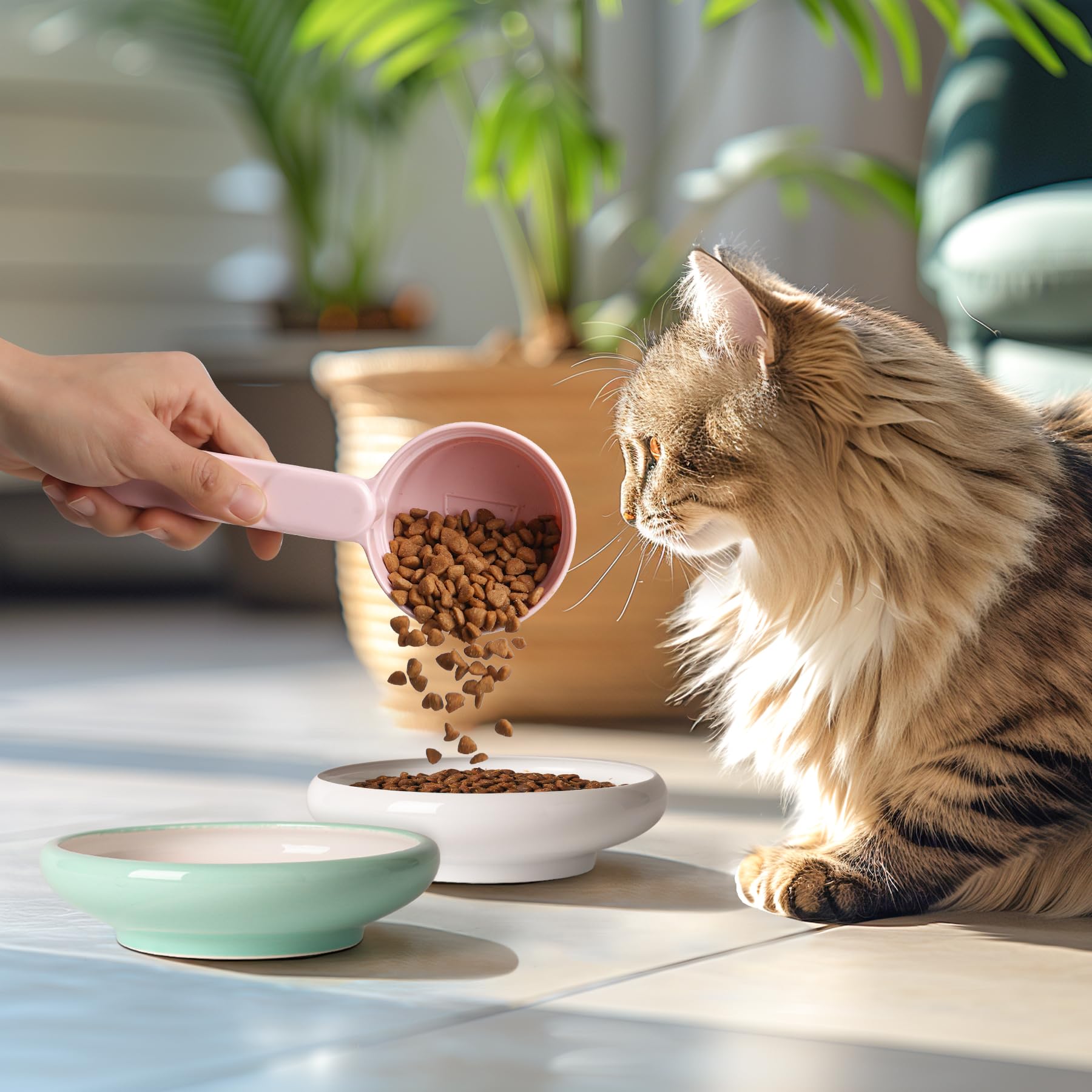 MSBC pink scoop versatile for dry or wet pet foods and bulk ingredients