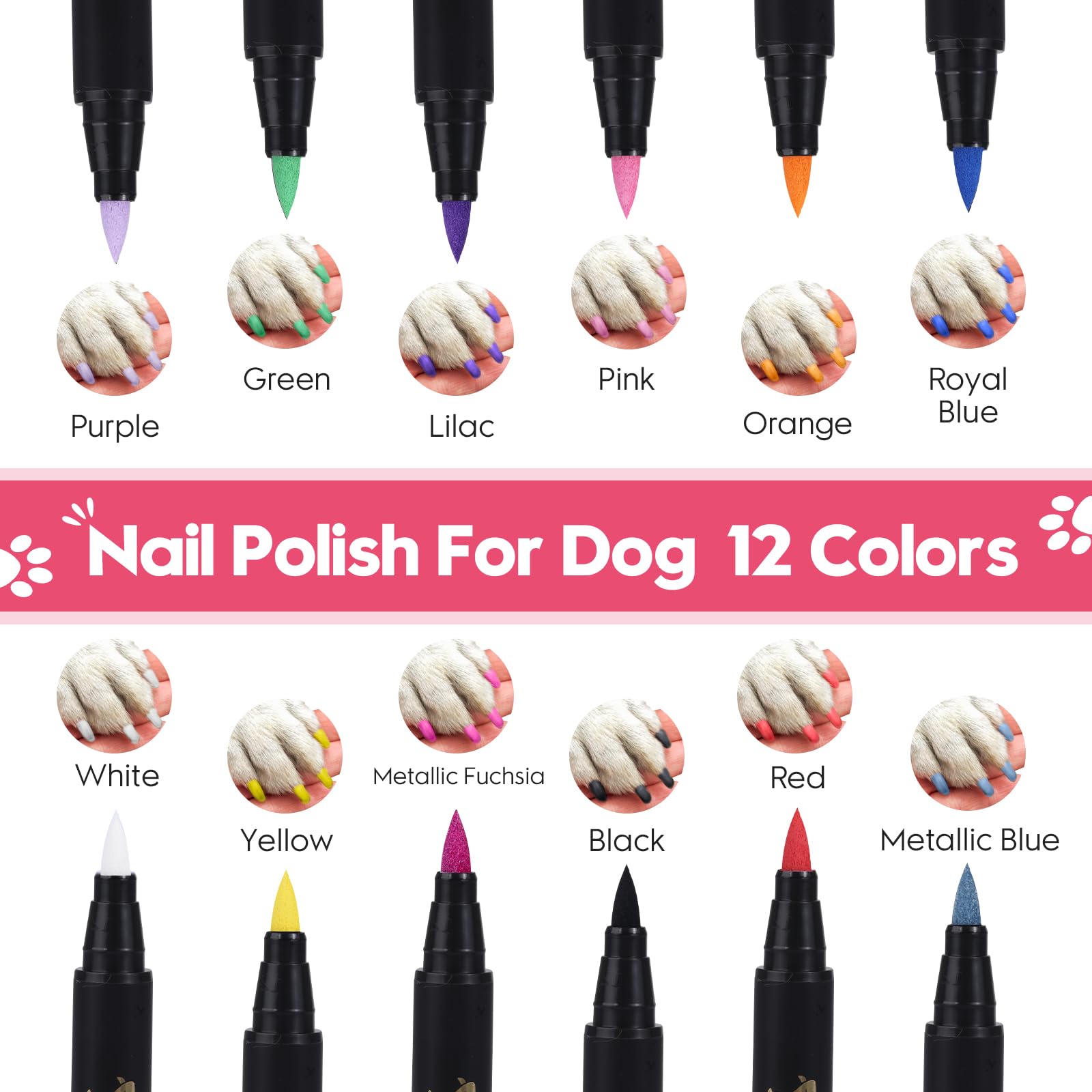 MSDADA quick-dry pet nail polish bottle demonstrates 60-second drying for mess-free play.