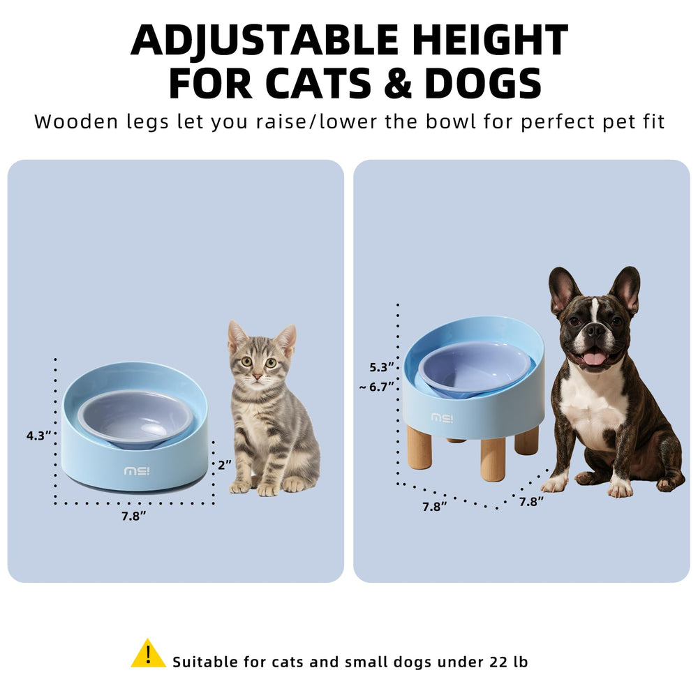 MS!MAKE SURE ceramic blue bowl shows 5.1-inch diameter for easy feeding.