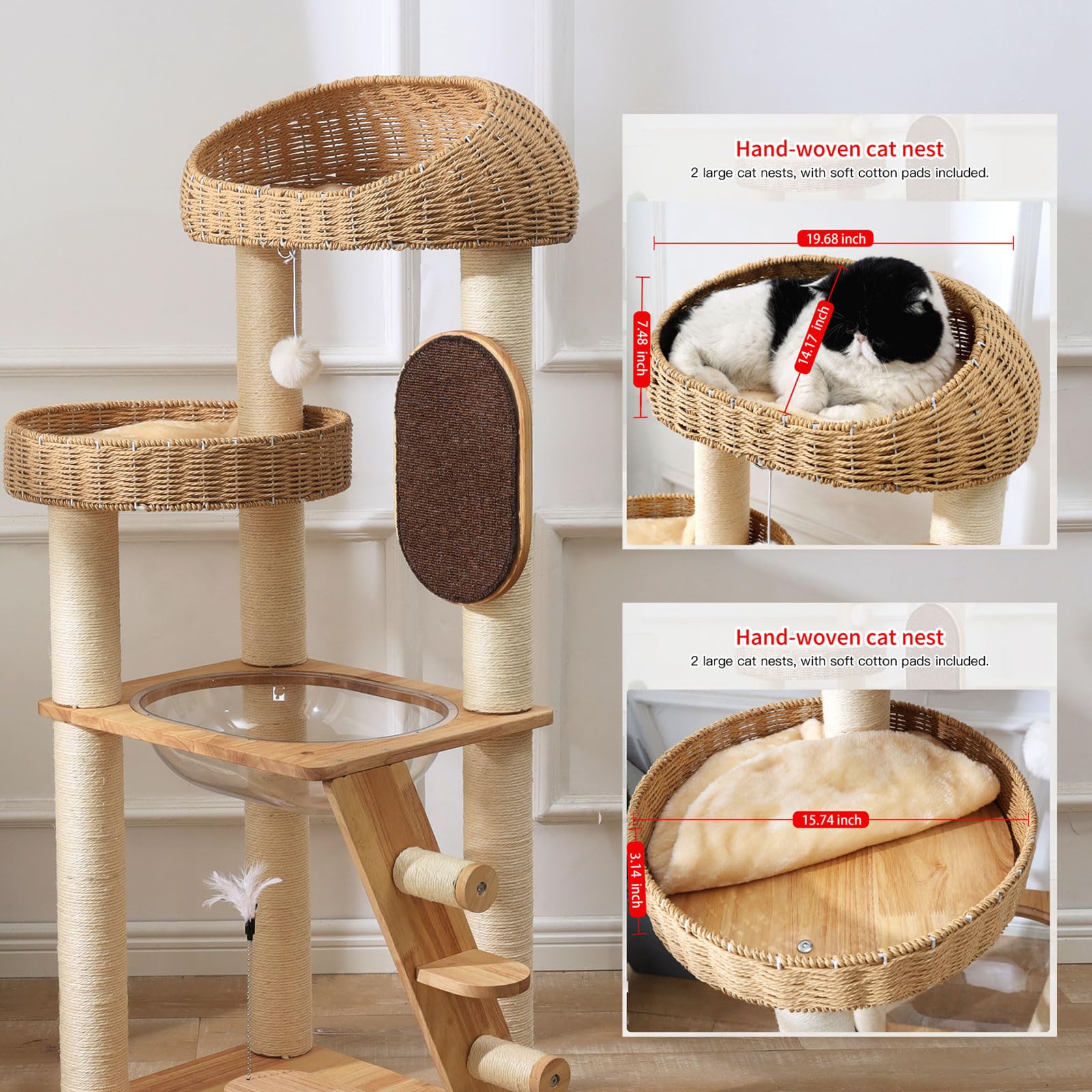 MSNWCAAAT four-level design suits large cats and multi-pet households.