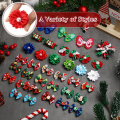 MTLEE rhinestone and pearls bow adds festive sparkle for small dogs.