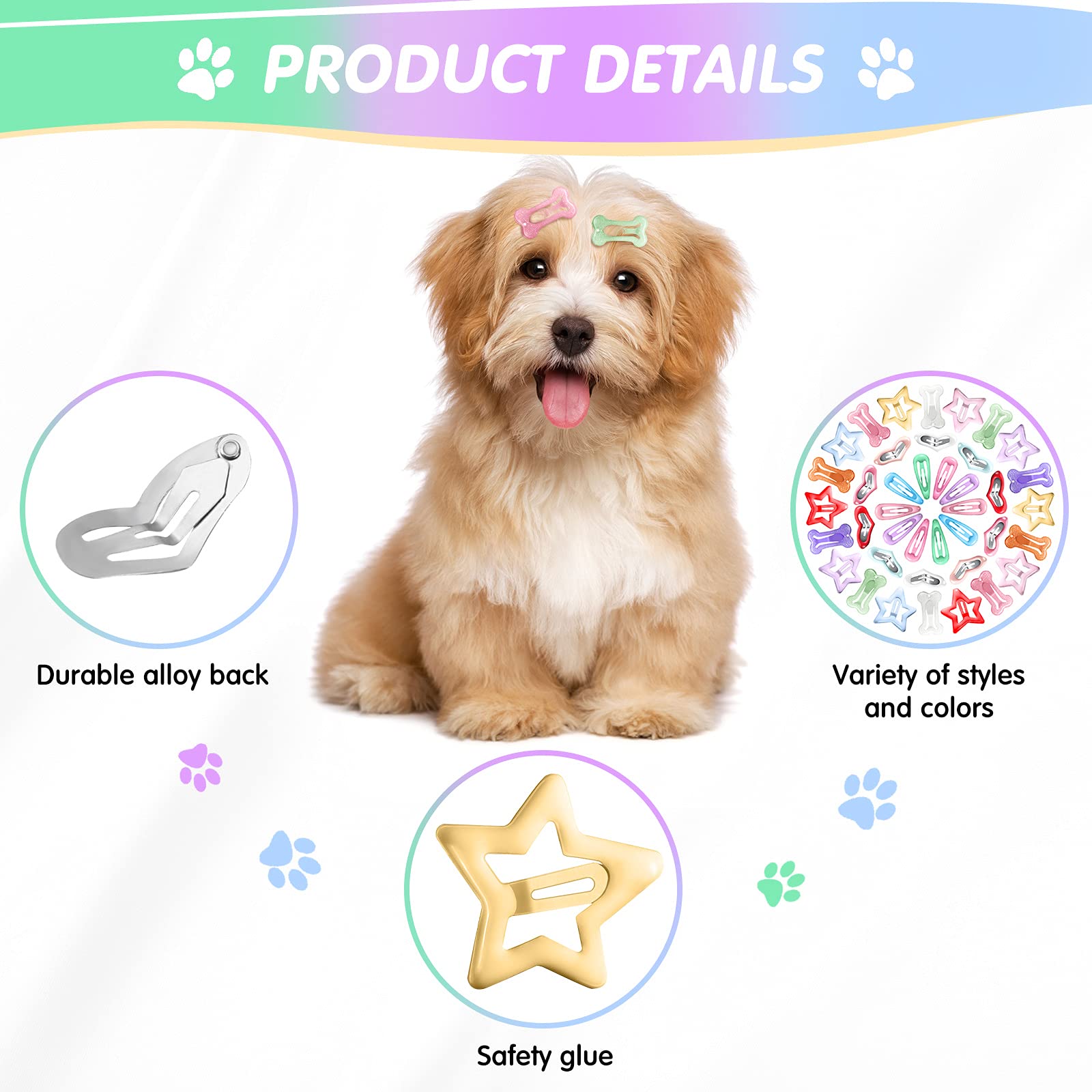 MTLEE dog hair clips drop shape clip versatile for everyday grooming