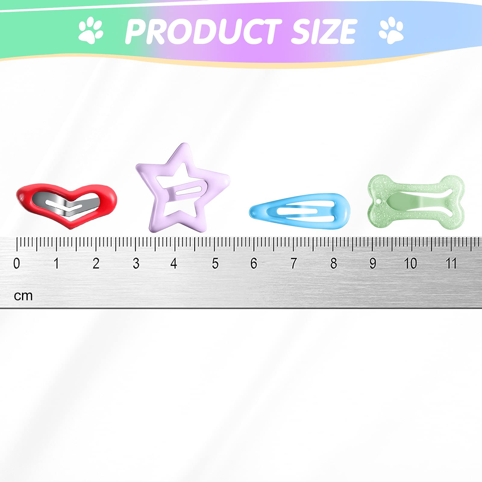 MTLEE dog hair clips pack front-view shows four styles and bright colors